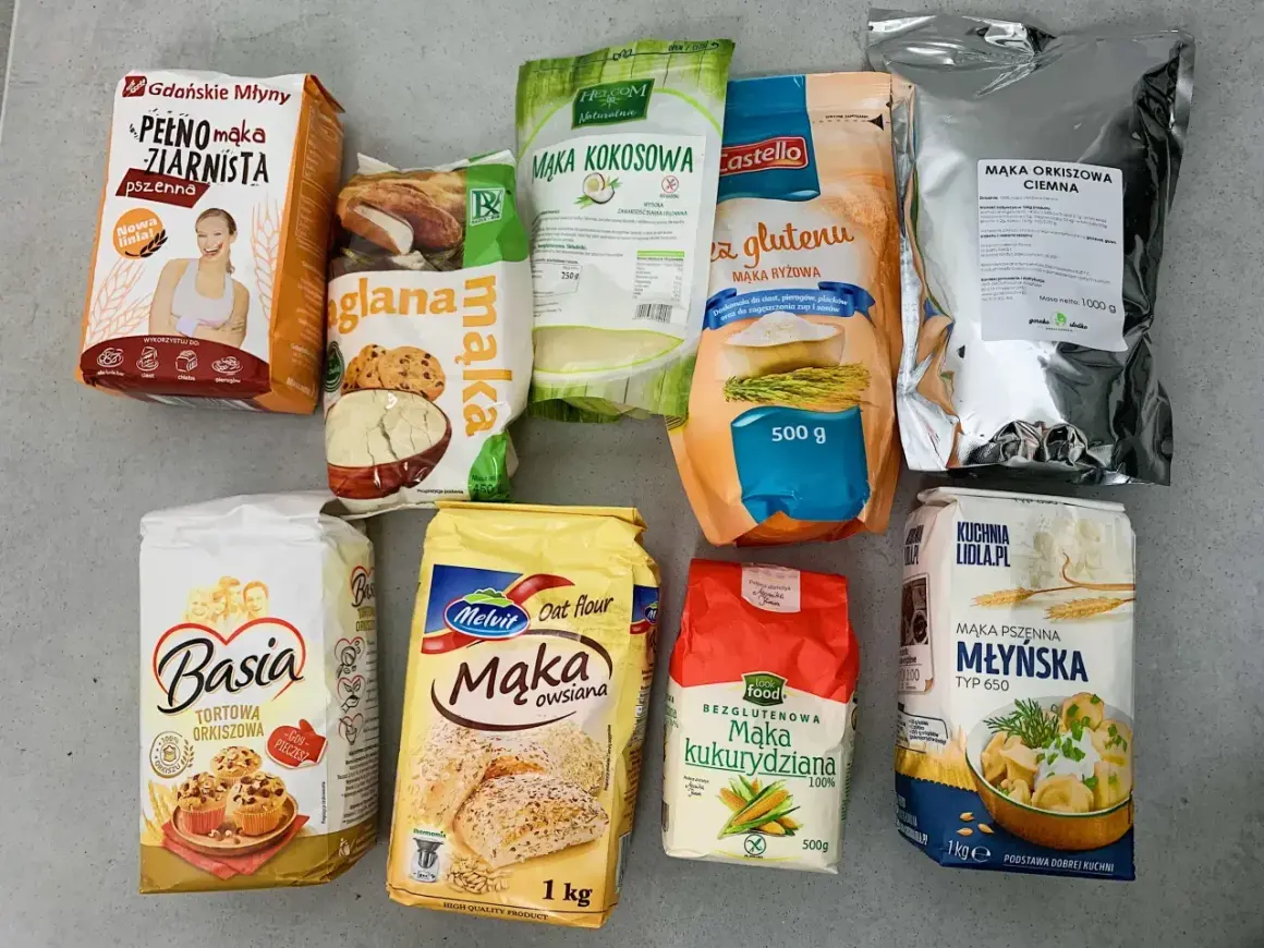 Różne rodzaje mąk: pszenna, orkiszowa, owsiana, kokosowa, ryżowa, kukurydziana. Jaka mąka do ciasta drożdżowego? Wybór jest spory!