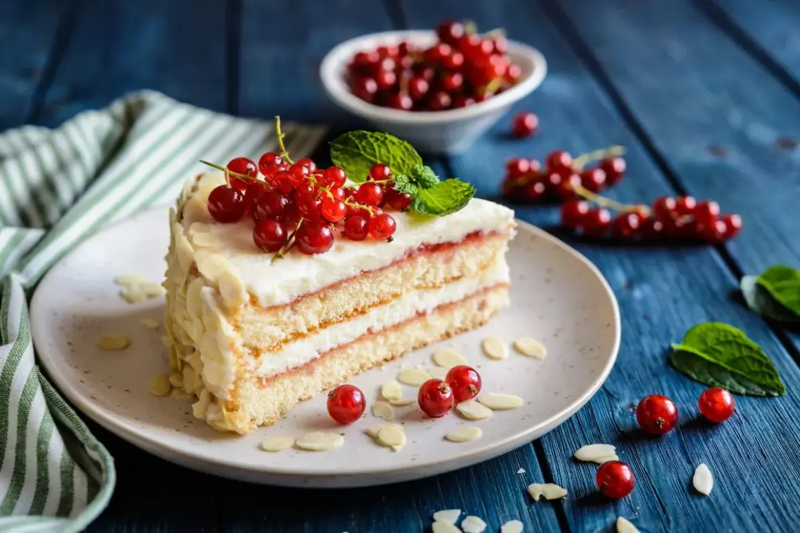 Pyszny tort z porzeczkami, idealny do przepisów na najmodniejsze ciasta.